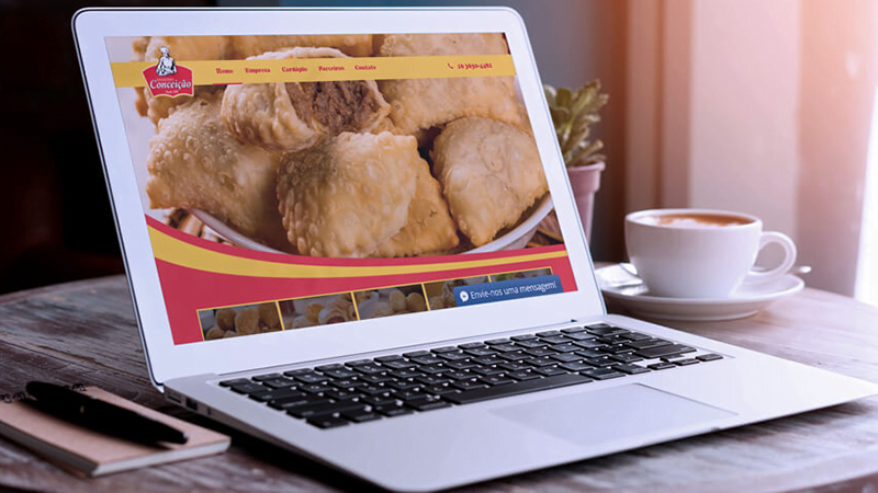 desenvolvimento de website da salgaderia conceição