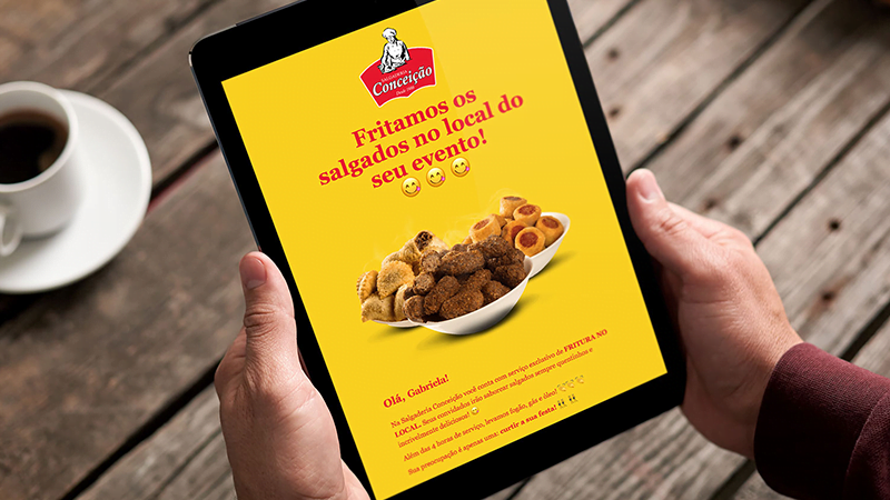 e-mail marketing da salgaderia conceição
