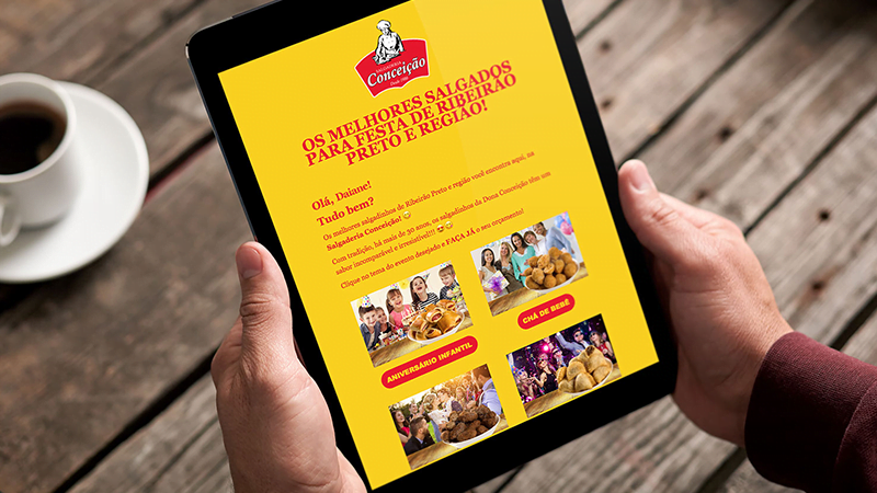 e-mail marketing da salgaderia conceição