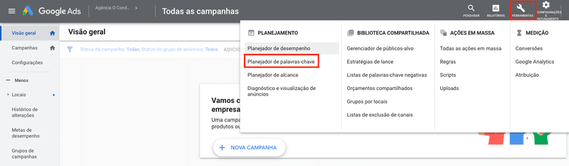 Keyword Planner: planejador de palavras-chave do Google Ads