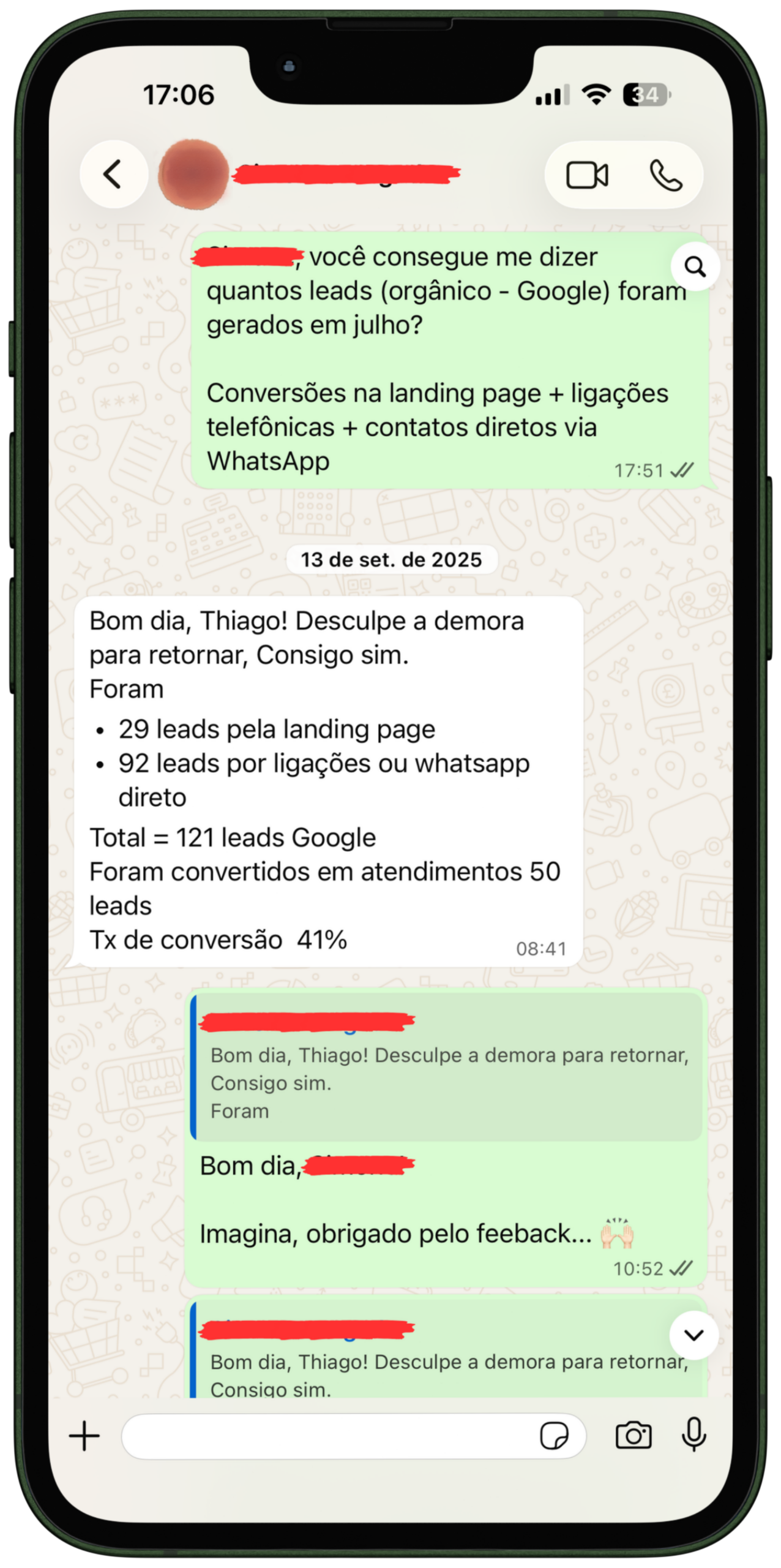 Mockup anonimizado com evidência complementar do case de SEO Local em uma franquia de serviços de limpeza.
